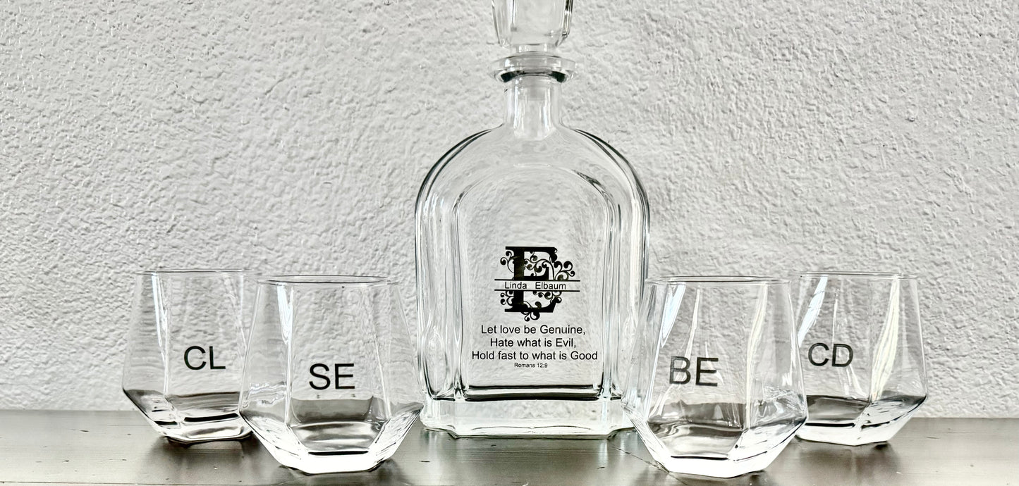 Personalized Decanter Set